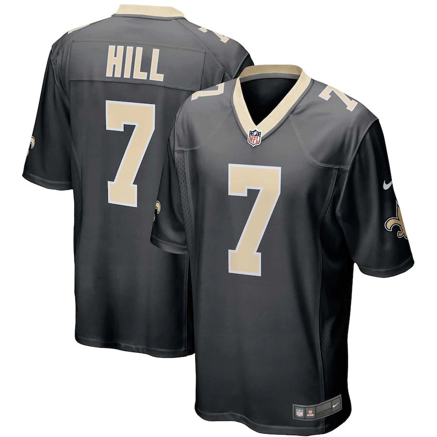 Men New Orleans Saints #7 Taysom Hill Nike Black Game Player NFL Jersey